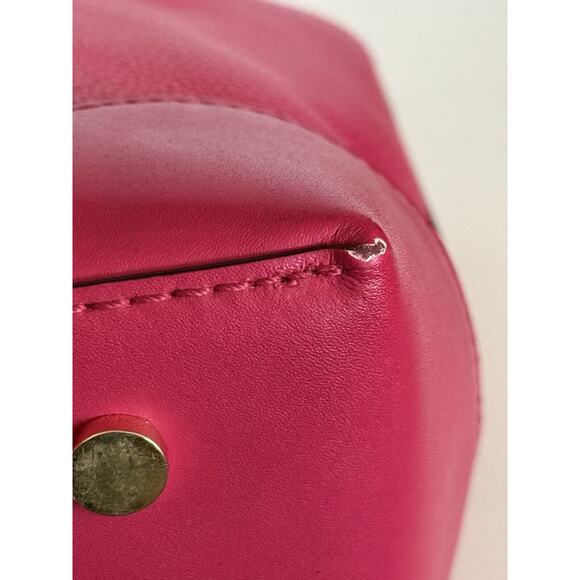 MICHAEL KORS STUDIO Mercer Corner Center Zip Leather Tote Bag/Purse Ultra Pink - Picture 7 of 16